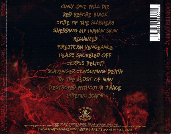 Cannibal Corpse : Red Before Black (CD, Album)