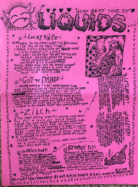 Liquids (2) : Heart Beats True EP (7", EP)
