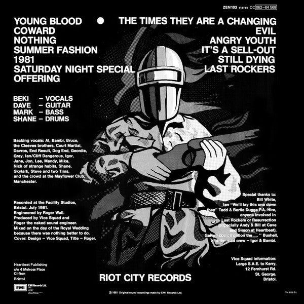 Vice Squad : No Cause For Concern (LP, Album)