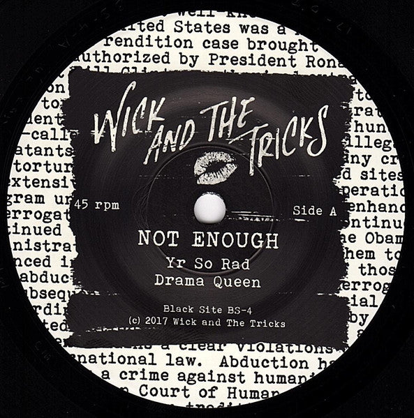 Wick And The Tricks* : Not Enough (7", EP, Ltd, Num)