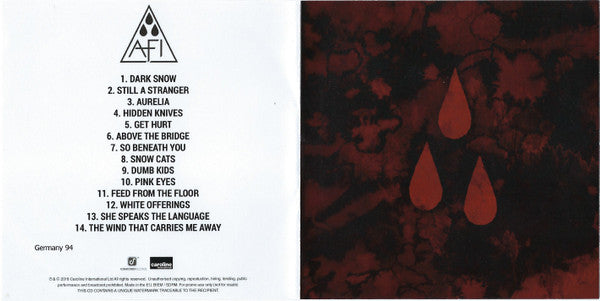 AFI : AFI (The Blood Album) (CDr, Album, Promo)