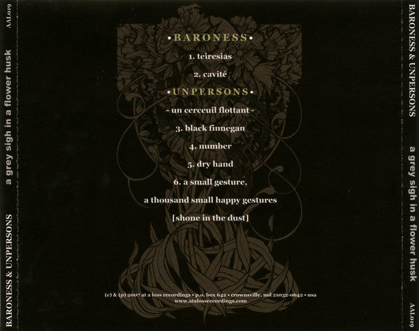 Baroness - And - Unpersons : A Grey Sigh In A Flower Husk (CD)