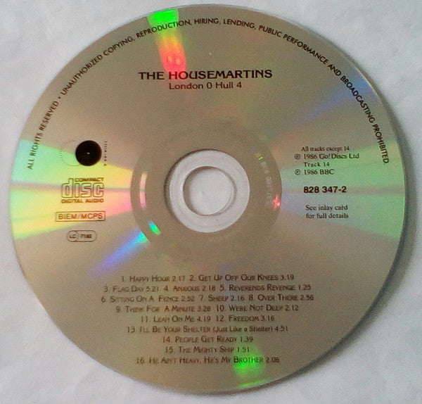 The Housemartins : London 0 Hull 4 (CD, Album, RE)