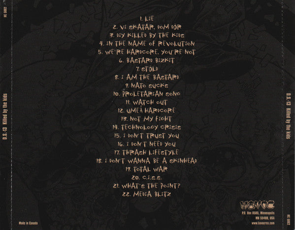 D.S.-13* : Killed By The Kids (CD, Album)