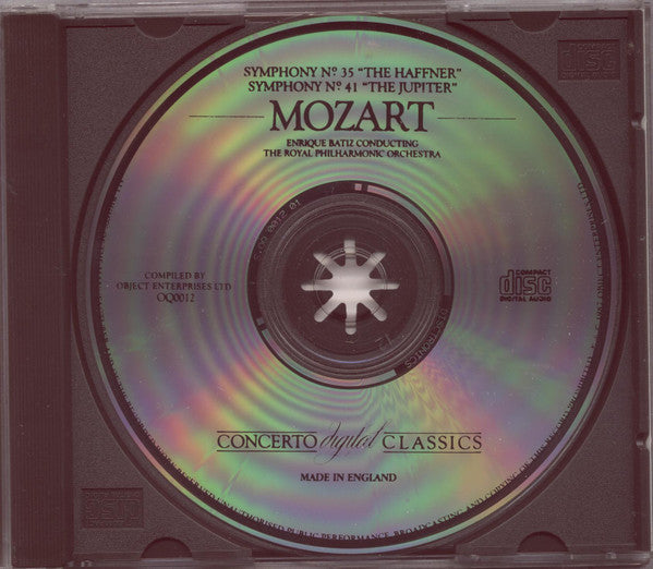 Mozart*, Enrique Batiz, The Royal Philharmonic Orchestra* : Symphony N.41 'The Jupiter' & Symphony N.35 'The Haffner' (CD, Dis)