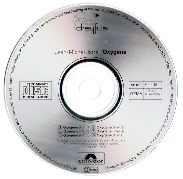 Jean-Michel Jarre : Oxygene (CD, Album, RE)