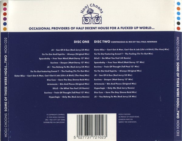 Various : Some Of These Were Hooj...Two (CD, Comp + CD, Comp, Mixed)