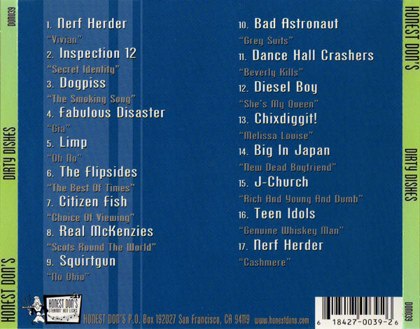 Various : Honest Don's Dirty Dishes (CD, Comp)