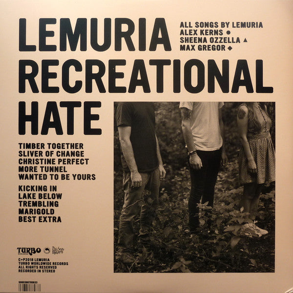 Lemuria (3) : Recreational Hate (LP, Album, Ltd, RP, Ora)