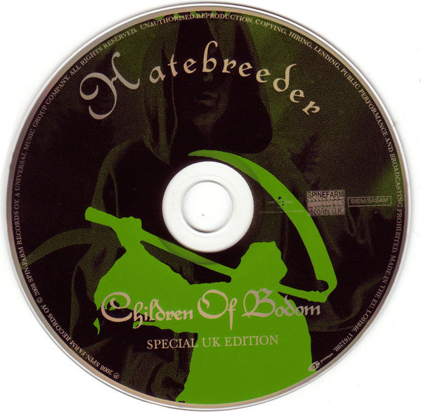 Children Of Bodom : Hatebreeder (CD, Album, Enh, RE, S/Edition, Sup)