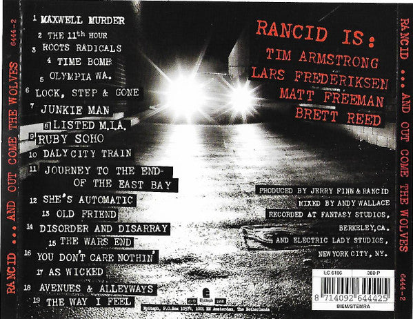 Rancid : ...And Out Come The Wolves (CD, Album)