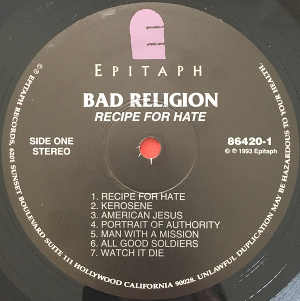 Bad Religion : Recipe For Hate (LP, Album, RE, RP)