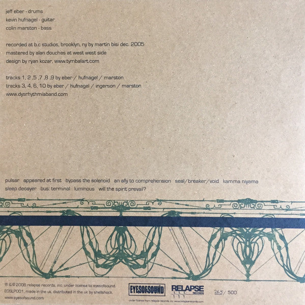 Dysrhythmia : Barriers And Passages (LP, Album, Ltd, Num, Gre)