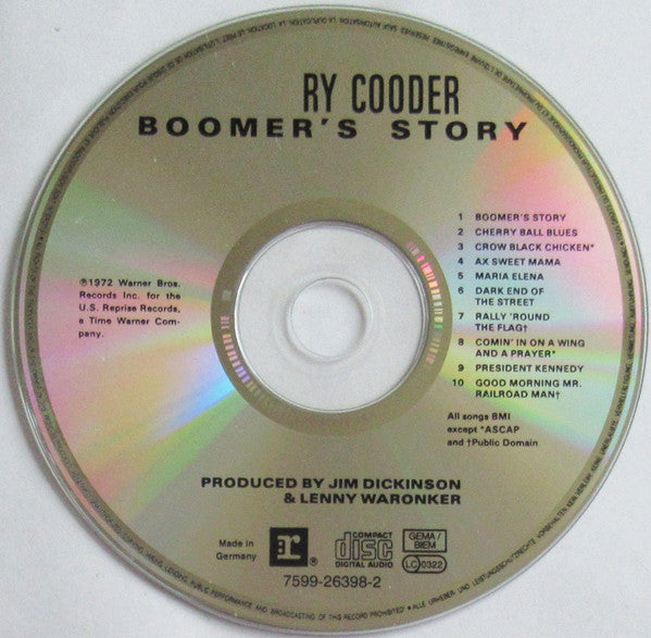 Ry Cooder : Boomer's Story (CD, Album, RE)
