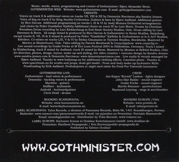 Gothminister : Empire Of Dark Salvation (CD, Album, Enh, Dig)