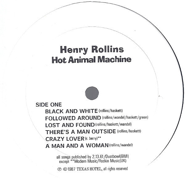 Henry Rollins : Hot Animal Machine (LP, Album)