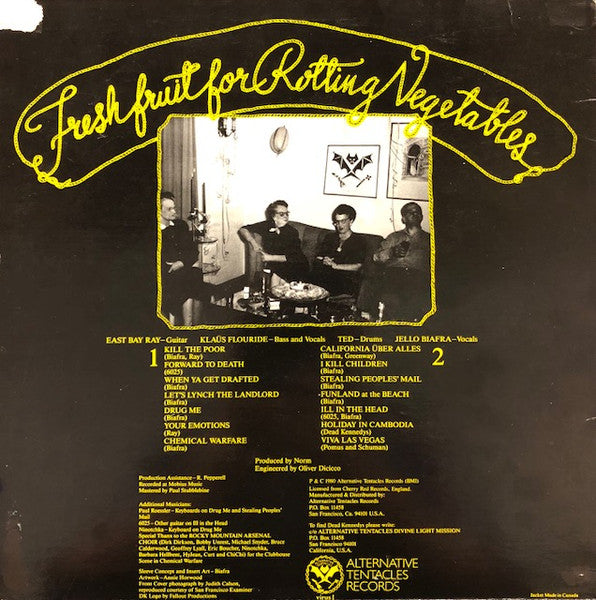 Dead Kennedys : Fresh Fruit For Rotting Vegetables (LP, Album, RE)
