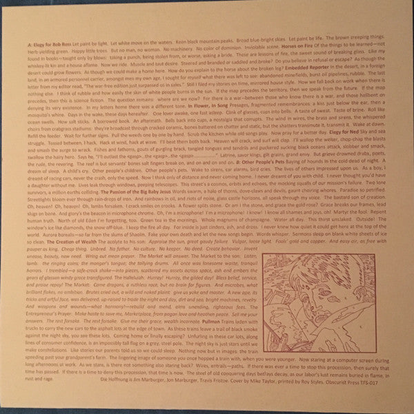 Die Hoffnung : Elegies And Creation Songs (LP, Whi + CDr)
