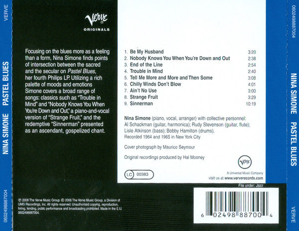 Nina Simone : Pastel Blues (CD, Album, RE, RM, RP)
