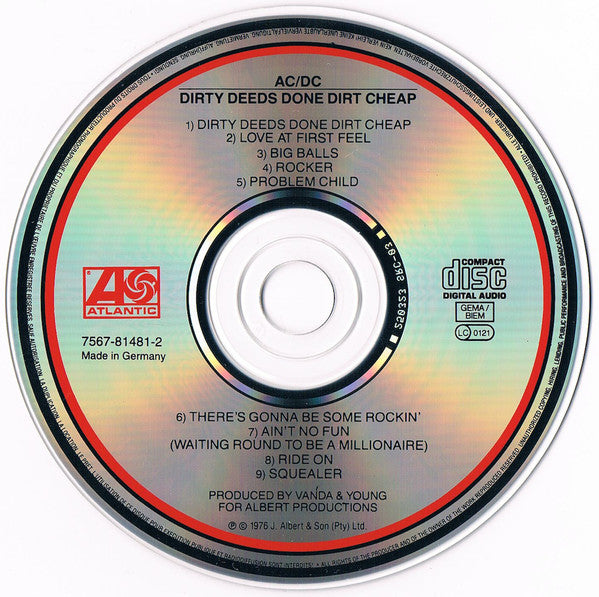 AC/DC : Dirty Deeds Done Dirt Cheap (CD, Album, RE)