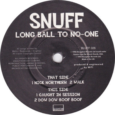 Snuff (3) : Long Ball To No-One (7", EP, Ltd)