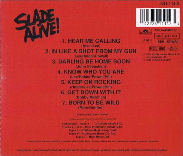 Slade : Slade Alive! (CD, Album, RE, RM)