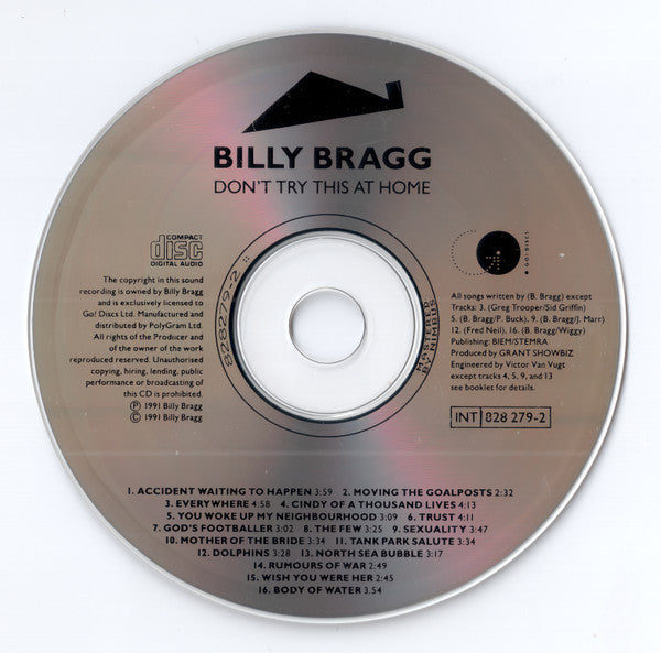 Billy Bragg : Don't Try This At Home (CD, Album)