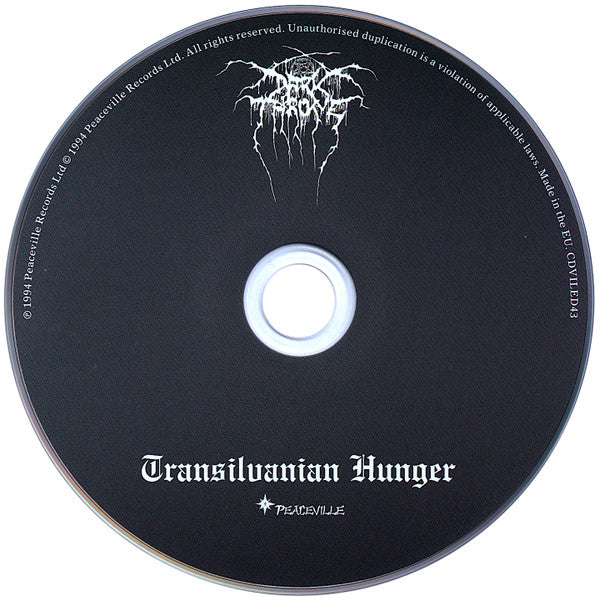 Darkthrone : Transilvanian Hunger (CD, Album, RE)