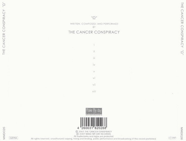 The Cancer Conspiracy : Ω (CD, Album)