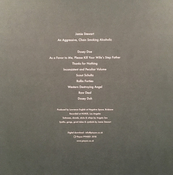 Jamie Stewart (2) : An Aggressive, Chain Smoking Alcoholic (LP, Album, Ltd, Sil)