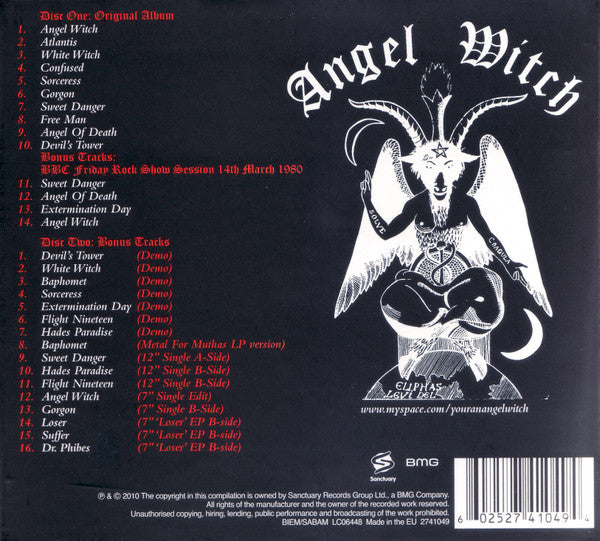 Angel Witch : Angel Witch (CD, Album, RE, RM + CD, Comp, RM + Dlx, 30t)
