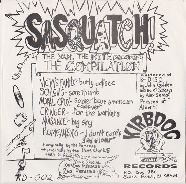 Various : Sasquatch: The Man, The Myth, The Compilation (2x7", Comp, RP)