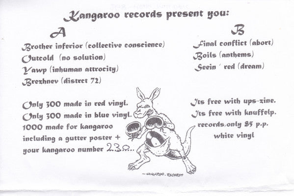 Various : Songs From The Gutter! (7", Num, Red)