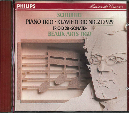 Franz Schubert - Beaux Arts Trio : Piano Trio Klaviertrio Nr. 2 D. 929 / Trio D. 28 "Sonate"  (CD)