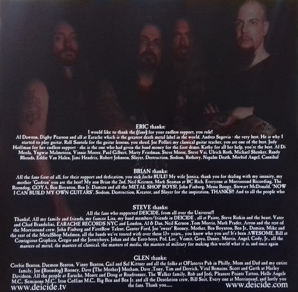 Deicide : Scars Of The Crucifix (LP, Album, RE)