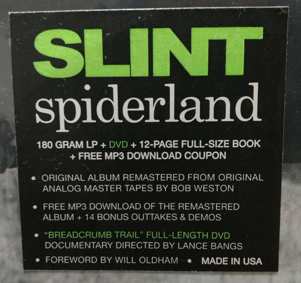 Slint : Spiderland (LP, Album, RE, RM, Gat + DVD-V, NTSC, Pap)