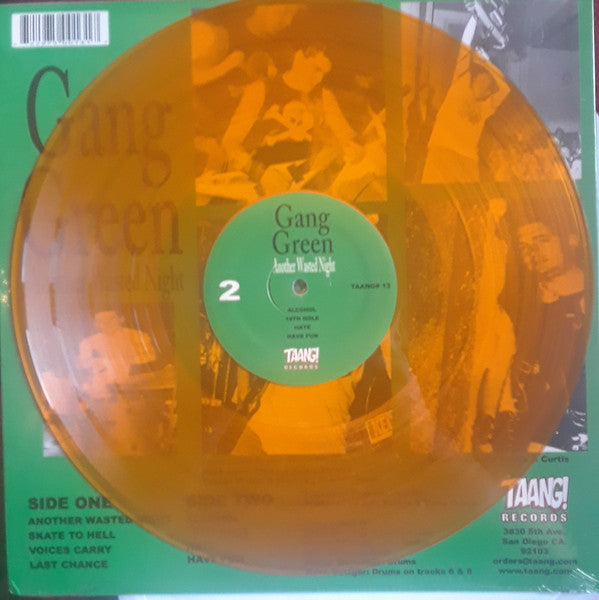 Gang Green : Another Wasted Night (LP, Album, Ltd, RP, Yel)