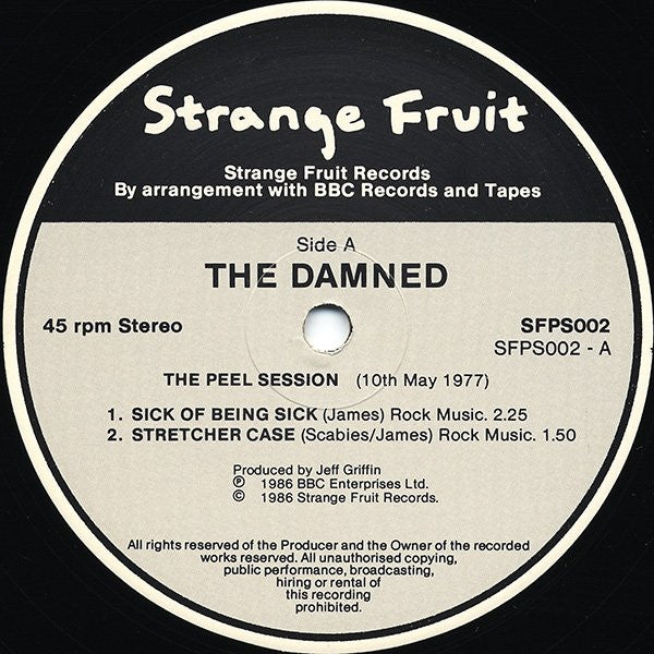 The Damned : The Peel Sessions (12", EP)