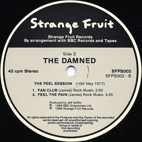 The Damned : The Peel Sessions (12", EP)