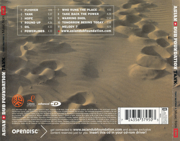 Asian Dub Foundation : Tank (CD, Album, Enh)