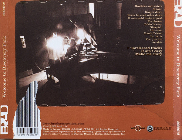 Brad : Welcome To Discovery Park (CD, Album)