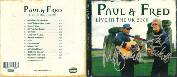 Paul & Fred : Live In The UK 2008 (CD, Album)