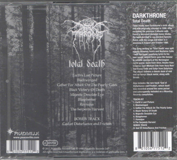 Darkthrone : Total Death (CD, Album, RE)