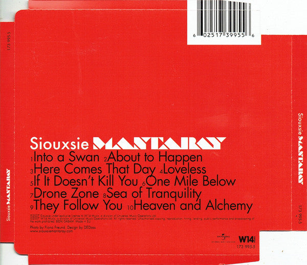 Siouxsie* : Mantaray (CD, Album, Sup)