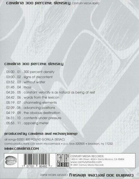 Candiria : 300 Percent Density (CD, Album)