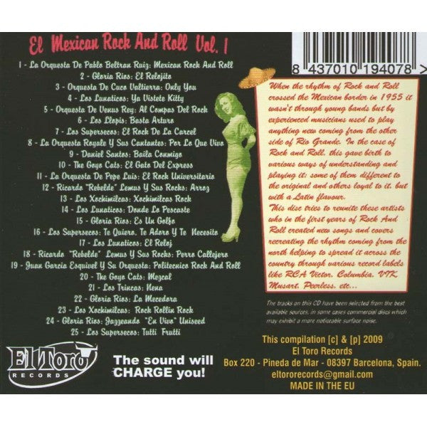 Various : El Mexican Rock And Roll - 50's Mexican Rock & Roll Recordings - Vol.1  A Bailar!!! (CD, Comp)