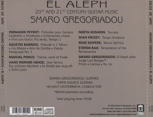 Smaro Gregoriadou : El Aleph (20th And 21st Century Guitar Music) (CD)