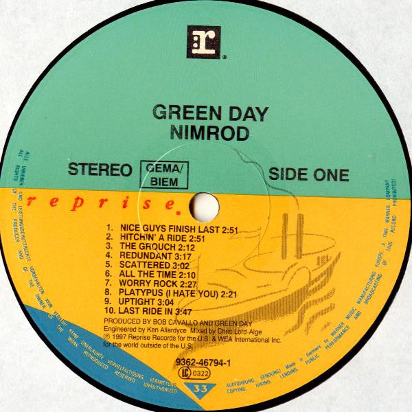 Green Day : Nimrod. (LP, Album)