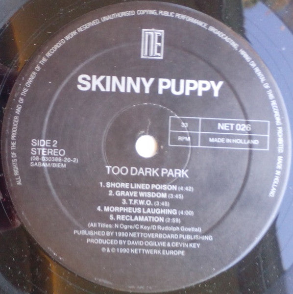Skinny Puppy : Too Dark Park (LP, Album)