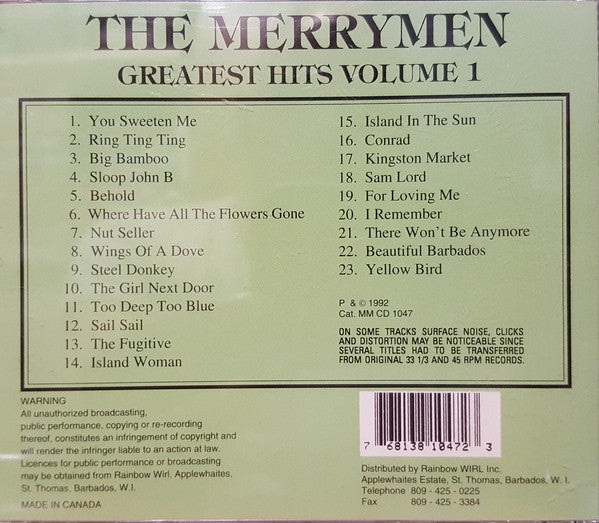 The Merrymen : Greatest Hits Volume 1 (CD, Comp)